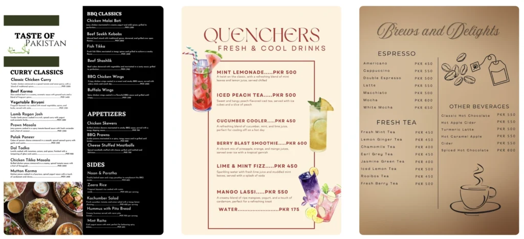 Menu Portfolio